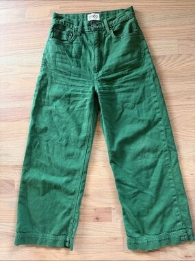 Ética Green Wide Leg Jeans Women’s Size 24 Organic Cotton TENCEL High Rise